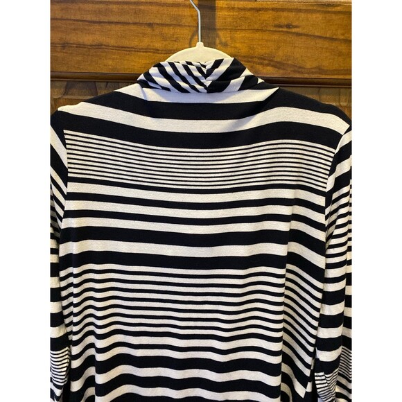 Croft & Barrow Blouse Plus Sz Petite XL Navy White Striped Top Casual + Stretch - Picture 8 of 11